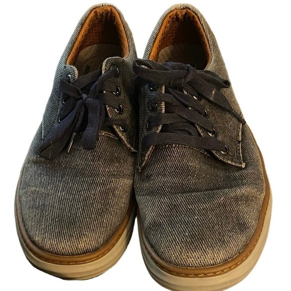 Skechers Men\'s Canvas Oxfords in Navy and Tan Skechers Men main image 2